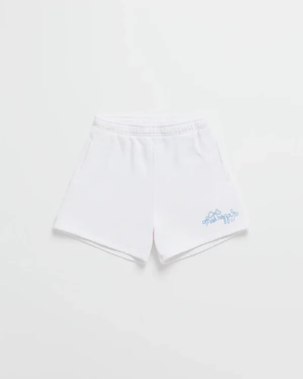 White Madhappy Bow Fleece Short